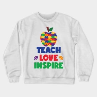 Autism Teacher Autism Awareness Gift for Birthday, Mother's Day, Thanksgiving, Christmas Crewneck Sweatshirt